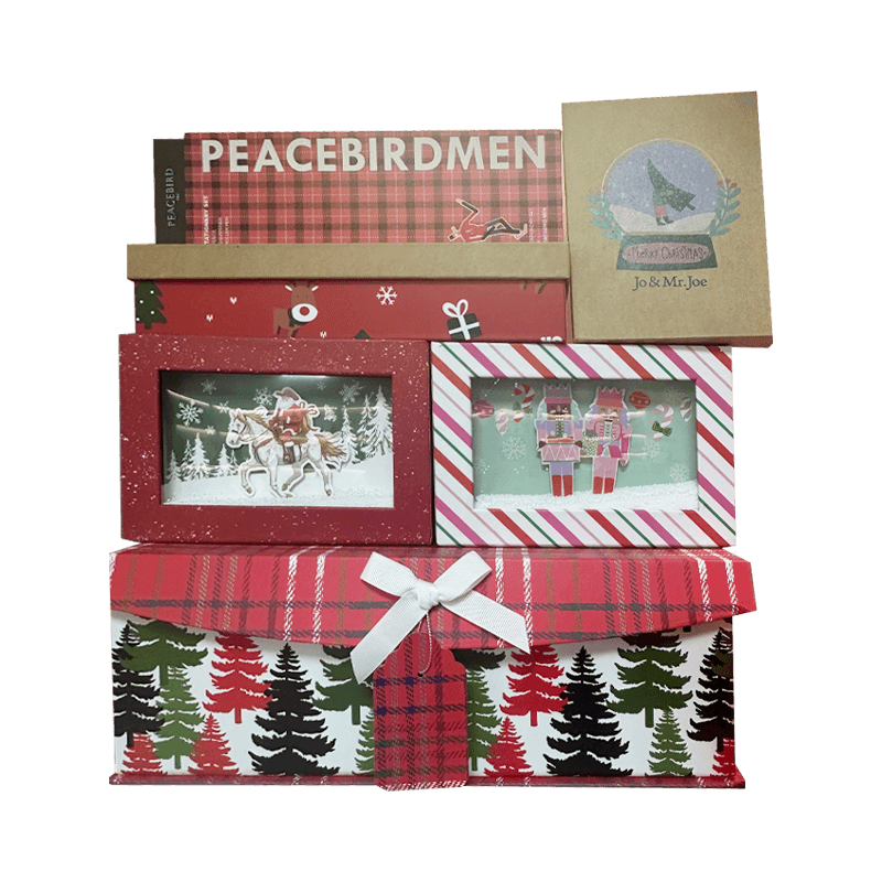 Noel Temalı Ambalaj Hediye Kutuları